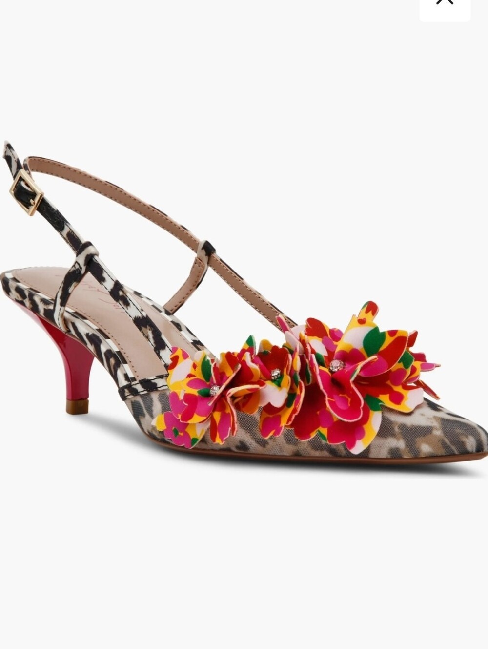 🌸▪️Betsey Johnson▪️ Leopard Baylee Pointed Toe Slingback Pumps